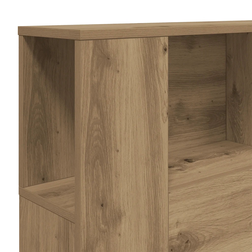 Mobiletto con testiera in rovere artigianale 160x18,5x103,5 cm in legno ingegnerizzato 856883