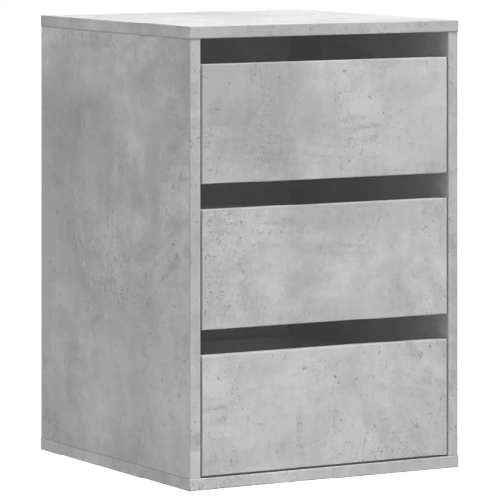 Cassettiera Angolo Grigio Cemento 40x41x58cm Legno Multistrato