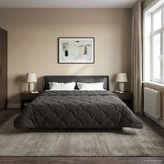 Duvet Estivo Antracite 220 x 240 cm Microfibra e Fleece Teddy 42026166