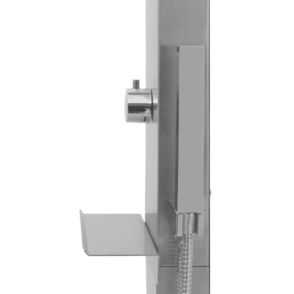 Doccia esterna con piatto doccia in acciaio inox WPC Marrone 02_0042026