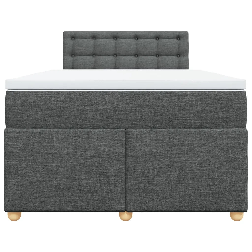 Giroletto a Molle con Materasso Grigio Scuro 120x190cm Tessuto 3288934