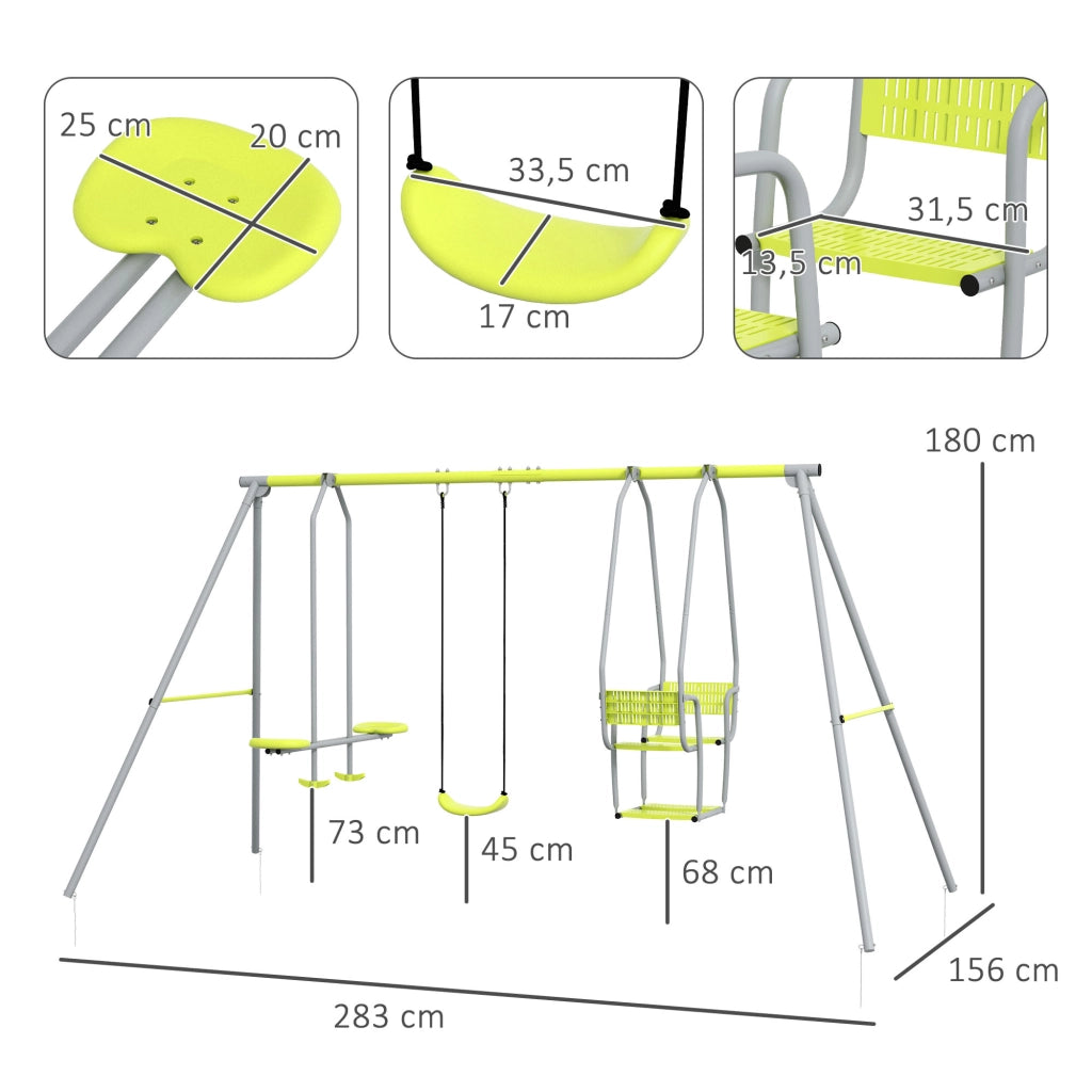 Set 3 in 1 balan?oire portique bambini ¨C zephmum ¨C verde, max 225 kg