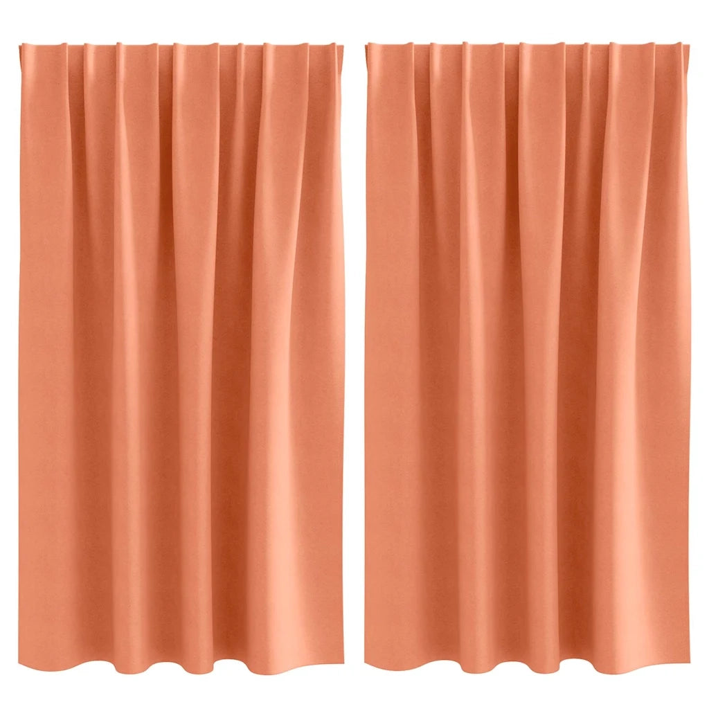 Tende Blackout con Anelli 2 pcs Terracotta 140 x 140 cm 4107523