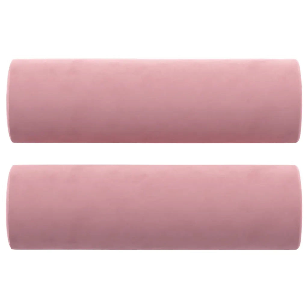 Cuscini Decorativi 2 pz Rosa ?15x50 cm in Velluto CFW9125235