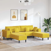 Divano 3 pcs Giallo 250 x 188 x 76 cm Velluto 3335178
