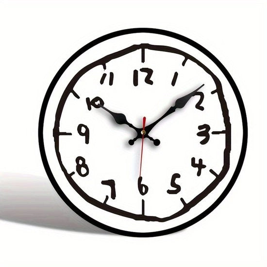 Orologio digitale in legno, silenzioso, con meccanismo orario, forma rotonda creativa, orologio decorativo per la casa