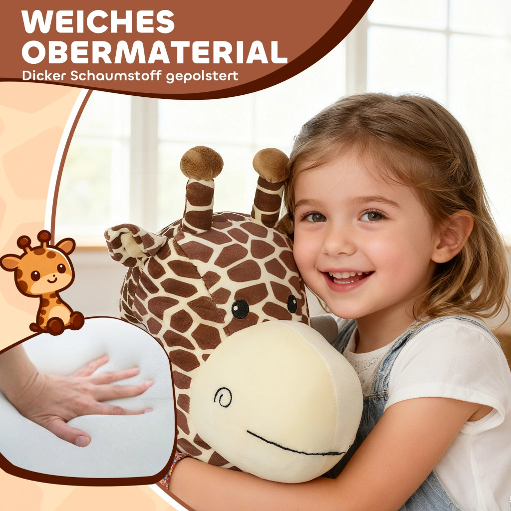 Giraffa a Dondolo per Bambini ¨C Zephmum ¨C Batteria, Musica, Tessuto Lavabile, Marrone