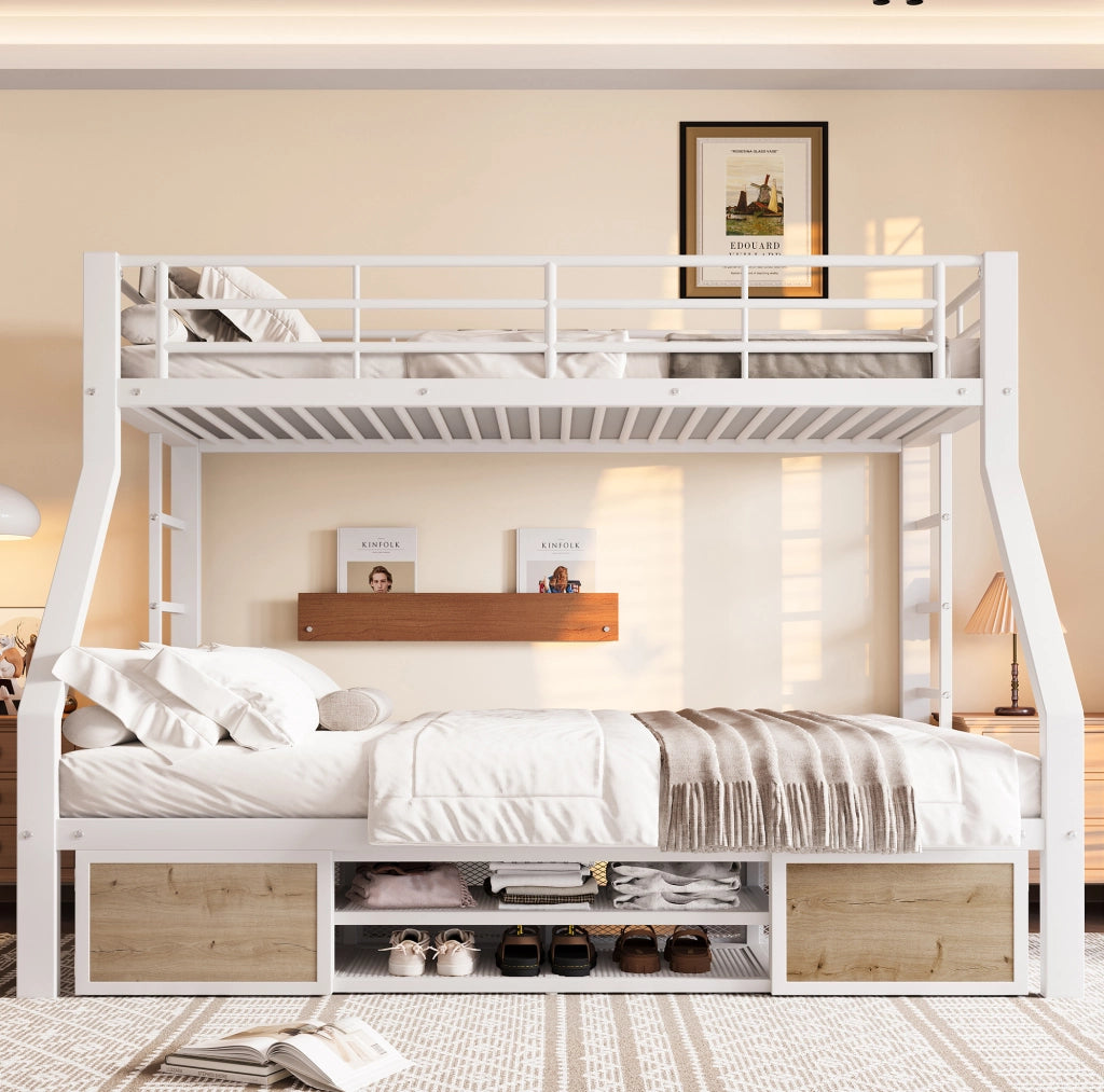 Letto a castello per bambini 90x200/140x200 cm con scarpiera