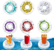 6 contenitori per bicchieri sospensioni per paillette accessori per piscina galleggiante per estivi feste di spiaggia e party di Hawaï
