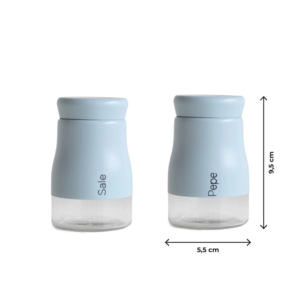 Set Condimento 4 Pezzi Olio Aceto Sale Pepe Vetro Acciaio Certificato Per Alimenti Organizzatore Acciaio Inox Con Stand In Metallo Condimenti Tavola Oliera Saliera Dispenser Tavola Organizer Porta Spezie Barattoli Contenitori Azzurro