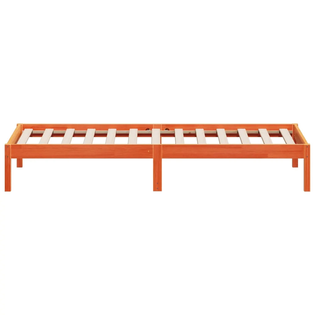 Dormeuse senza Materasso Marrone Cera 90x200 cm Legno di Pino 844405