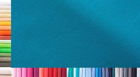 Manchetstof XXL per metro | doppio: 75 cm largo | singolo: 150 cm largo | colore: 33 petrol | 1 m lungo | 96% cotone, 4% elastan | prezzo base per metro quadrato: € 10,66