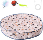 Cuscino Mobili per Gatti - Giocattolo Elettrico da Caricare per Esercizio Indoor con Kicker