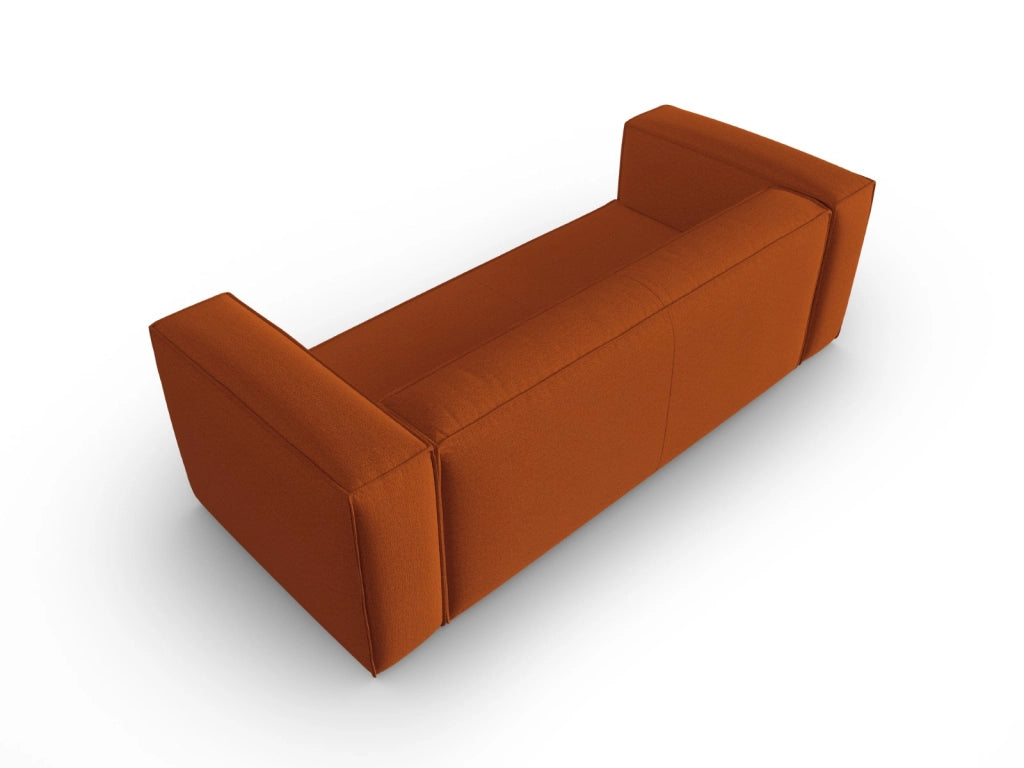 Cosmopolitan Design - Divano "Mackay" 3 posti in velluto strutturato terracotta 