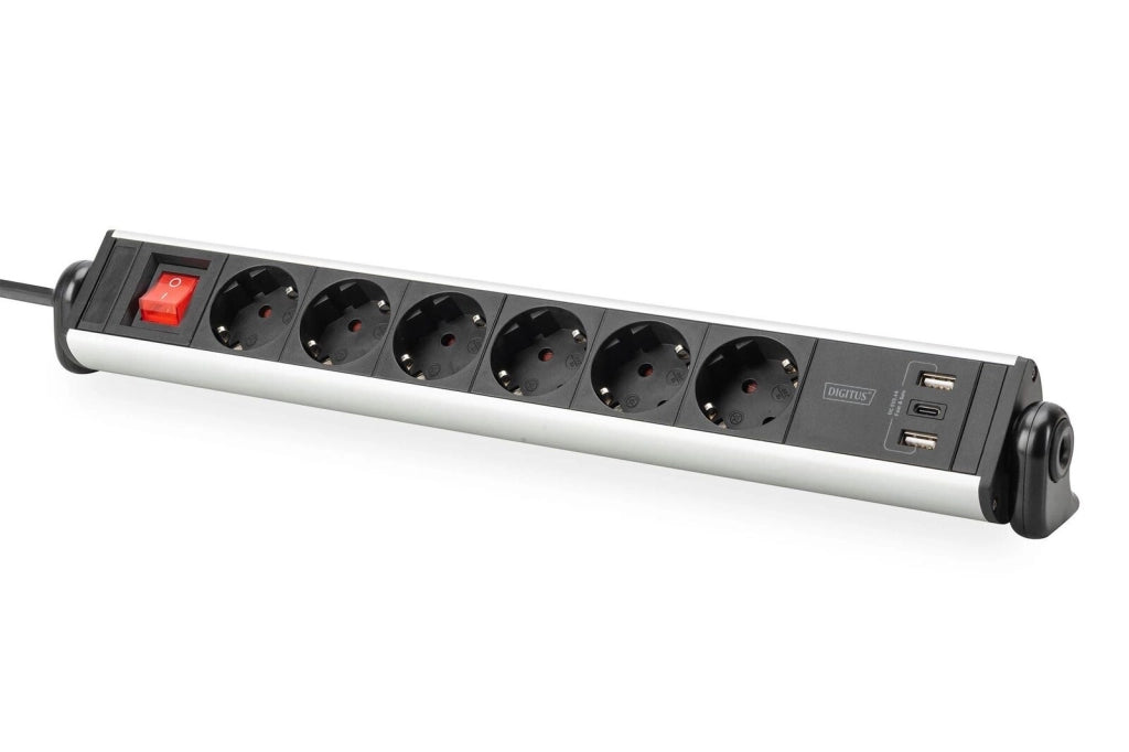 Digitus Presa multipla Office a 6 posti con 3 porte USB