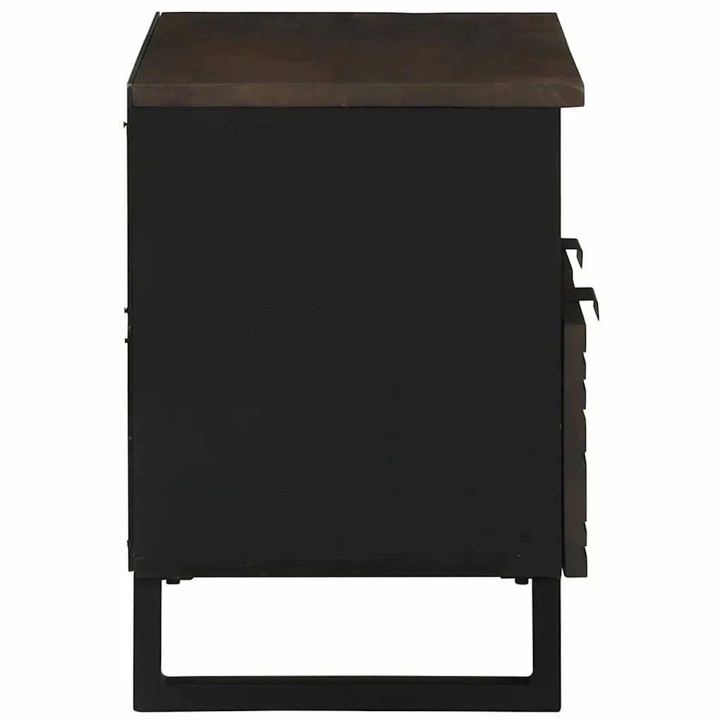 vidaXL Armadietto TV Marrone 70 x 33 x 46 cm legno massello di mango