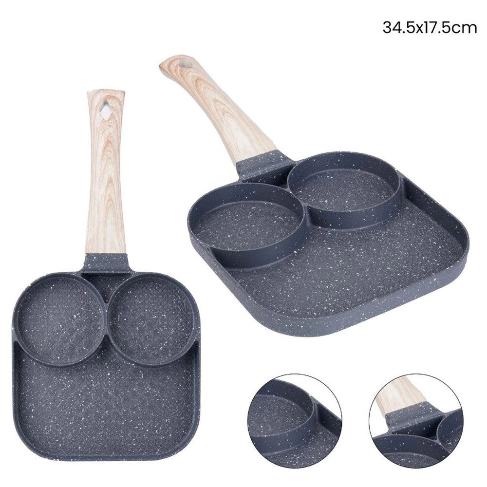 Trade Shop - Padella Antiaderente Multifunzionale 3in1 Con 3 Sezioni Divise Accessori Cucina Casa 624284 -