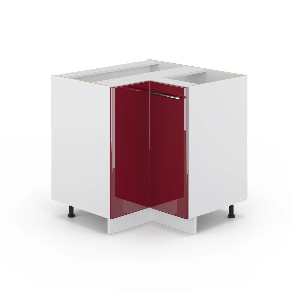 Vicco Mobile ad angolo cucina Rosso bordeaux lucido 80.5 cm senza piano di lavoro