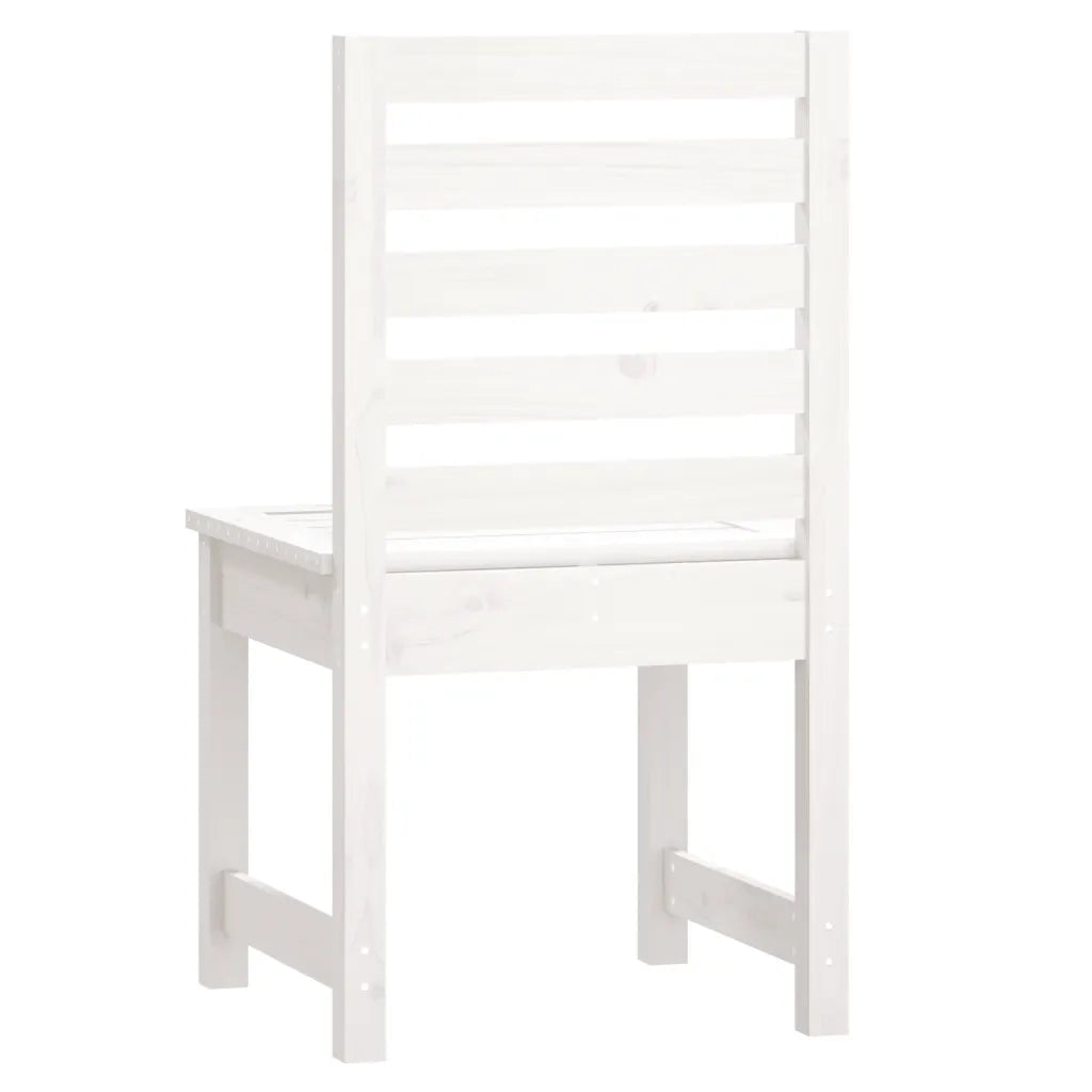 Sedie da Giardino 2pz Bianche 50x48x91,5 Legno Massello di Pino 824026