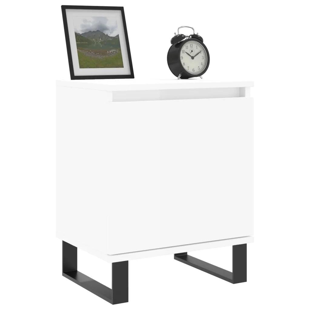 Comodini 2 pz Bianchi 40x30x50 cm in Legno Multistratocod mxl 79396