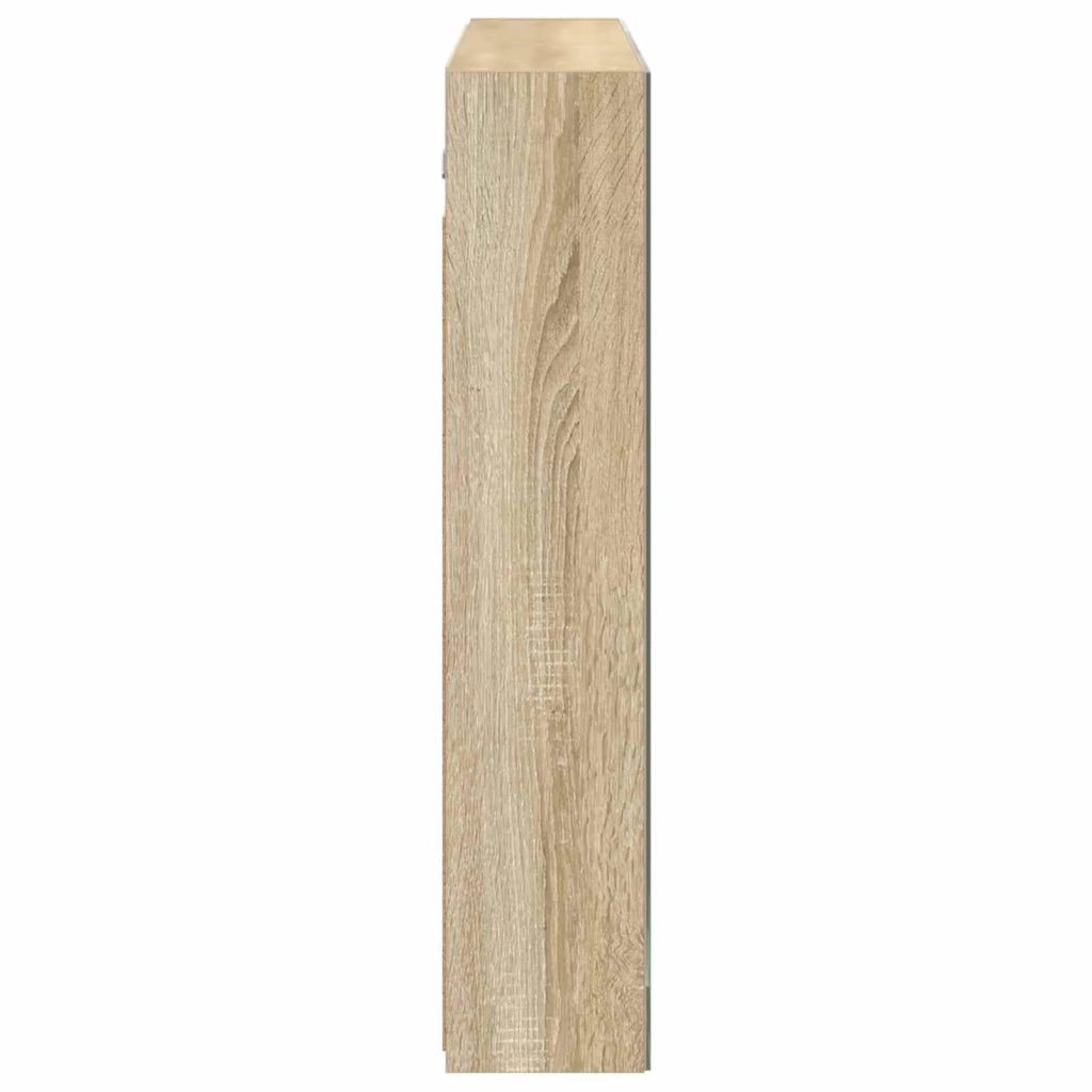 Mobiletto per specchio da bagno con lo scaffale Rovere Sonoma
