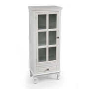 PERLA MOBILETTO A VETRINA 48 X 32 X H120 CM IN COLORE BIANCO
