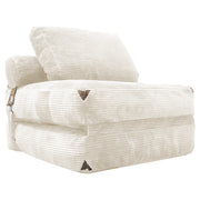 Divano letto pieghevole con funzione letto e design compatto in flanella bianca