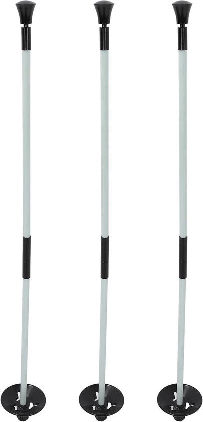 Stendardo da Golf con Strisce Base di Ala Portatile 2 in 1 Connettore in Fibra di Vetro e Alluminio per Esercizi su Campo da Golf.
