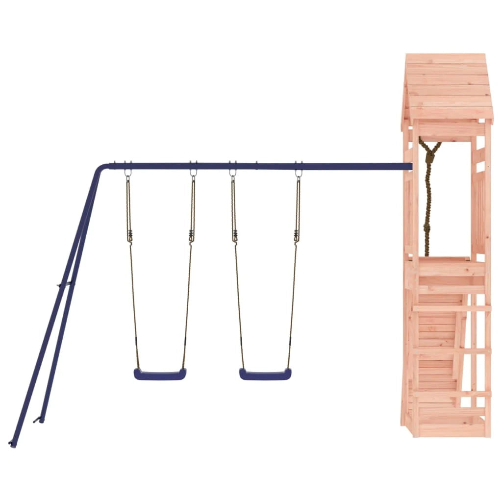 Altalena parco giochi da esterno scivolo altalena robusta giochi da giardino 315 x 257 x 264 cm legno massello di abete Douglas 02_0004776