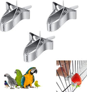 Clip per alimentatore per pappagalli - alimentatore per uccelli - houder per frutta - per pappagalli e cacatua - 3 pezzi - adatto per piccoli animali - alimentatore per uccelli - modello: 3 pezzi