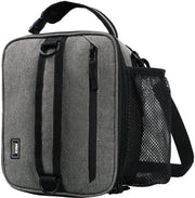 Borse Isolanti Portatili Flessibili con Tessuto Oxford Idrorepellente, Espandibili e Mini Borse Portatili per Uomo per Lavoro/Picnic/Viaggio - Grigio