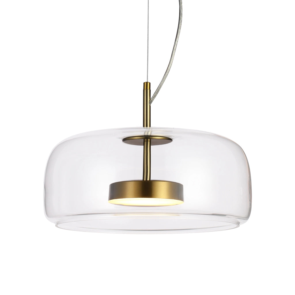 Lampada a sospensione CASTE oro vetro Ø33 LED 10W Italux