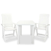 Set da Bistrot 3 pz in Plastica Bianco cod mxl 35740