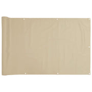 Paravento Balcone Beige 120x300 cm Tessuto Oxford