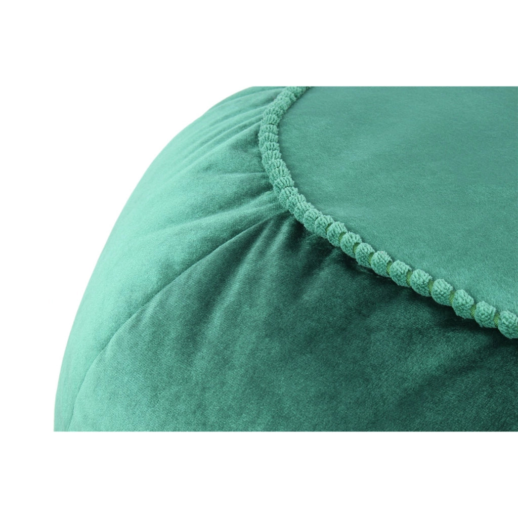 Pouf Rotondo Taj Mahal in Velluto Verde