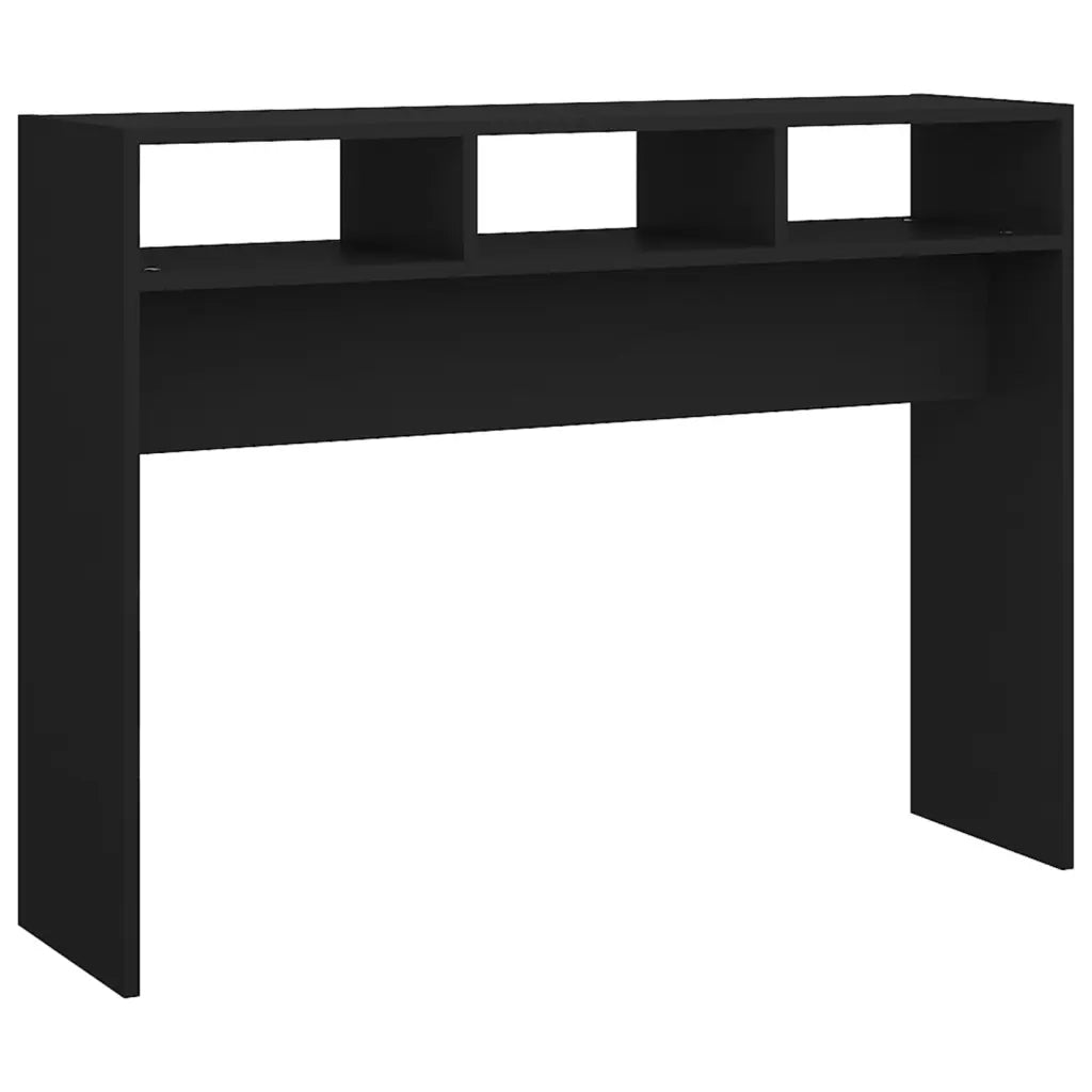 Tavolino Consolle Nero 105x30x80 cm in Legno Multistrato 808306