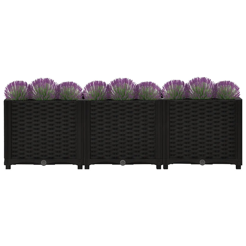 Fioriera Rialzata-Vaso da Esterno-Fioriera Elevata 120x40x38 cm in Polipropilene 489956