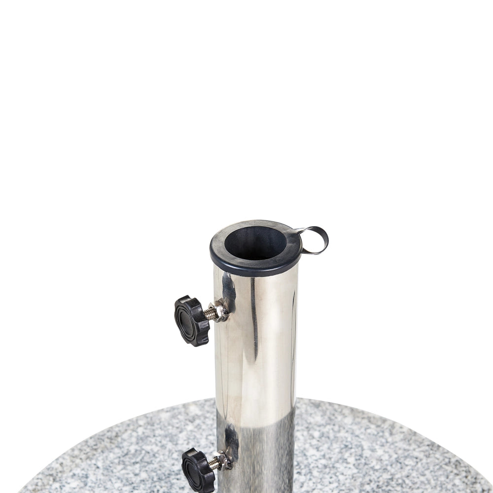Base per ombrellone in granito color nero 45 cm terrazzo giardino esterno metallo robusto