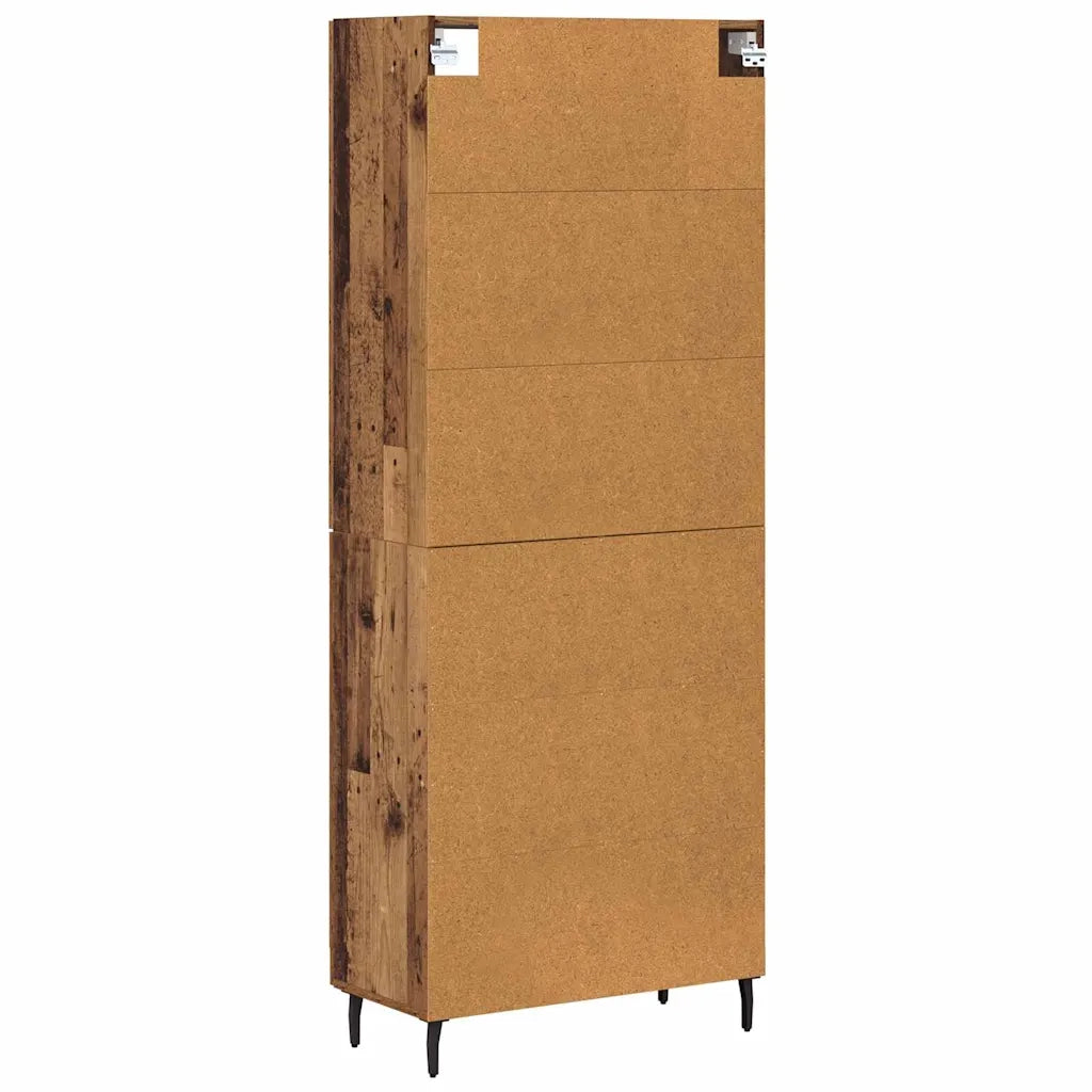 Credenza | Madia | Buffet da pranzo | Armadio da pranzo Legno vecchio 69,5 x 34 x 180 cm Legno multistrato