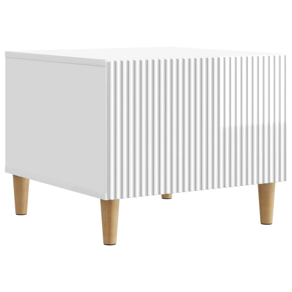 Tavolino da salotto con cassetto Bianco Lucido 49 x 50 x 40 cm 894739