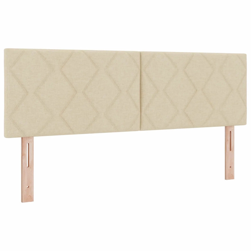 Letto box spring con materasso Crema 160 x 200 cm Tessuto 3451515