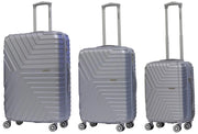 Set 3 Valigie Trolley Rigide in ABS 4 Ruote TSA Ravizzoni Calipso Silver