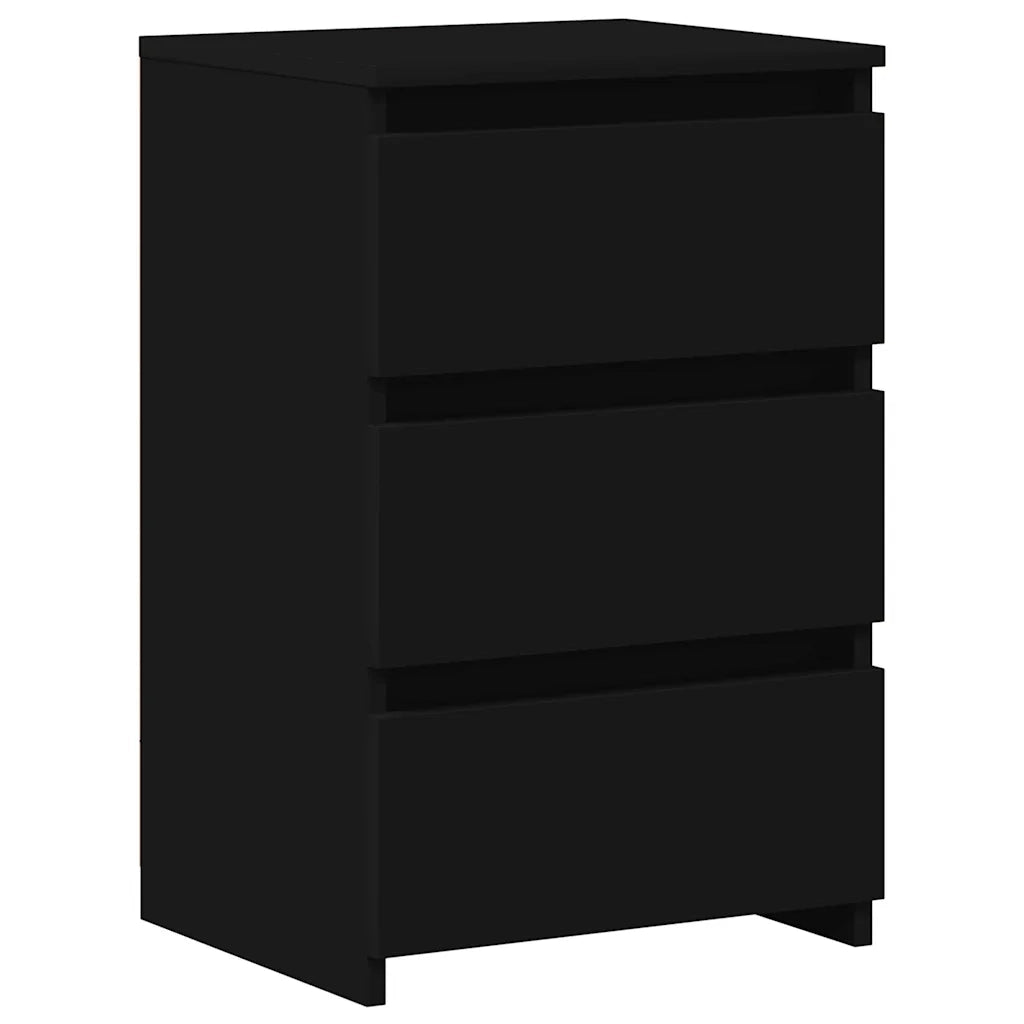 Comodini 2 pz Neri 40x35x62,5 cm in Legno Multistrato 806214