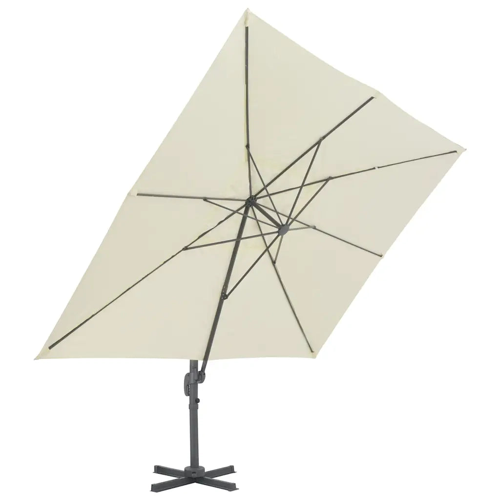 Ombrellone a Sbalzo con Palo in Alluminio 400x300 cm Sabbia