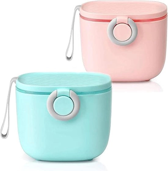 Melkpoeder portatile, 2 pezzi, dispenser di melkpoeder, per bambini, dispenser di melkpoeder, melkpoeder, conservazione, portatile, contenitore di melkpoeder, spuntino, viaggio, con scheggiatore e cucchiaio