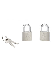 Set di 2 lucchetti Love, ottone, interno, arco in acciaio, 30 mm, you/me, 2 chiavi per lucchetto – THIRARD