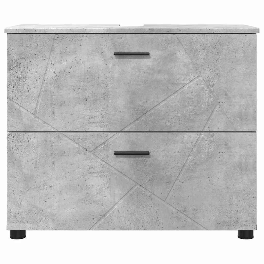 Mobile da Bagno con cassetto Grigio cemento 76,5 x 35 x 64 cm