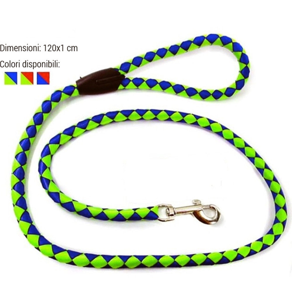Trade Shop - Guinzaglio Per Animali Cani Cane 120 Cm In Nylon Con Gancio Acciaio Vari Colori -