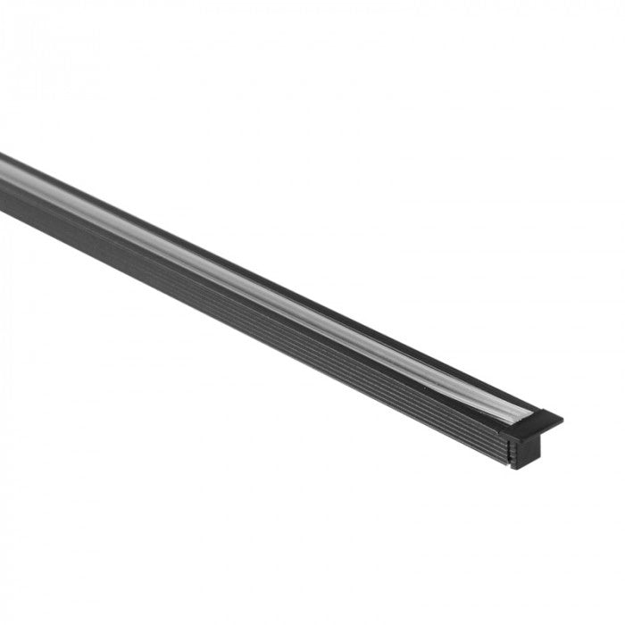 Profilo LED PW-02 superficie nero trasparente 2m Ecolight
