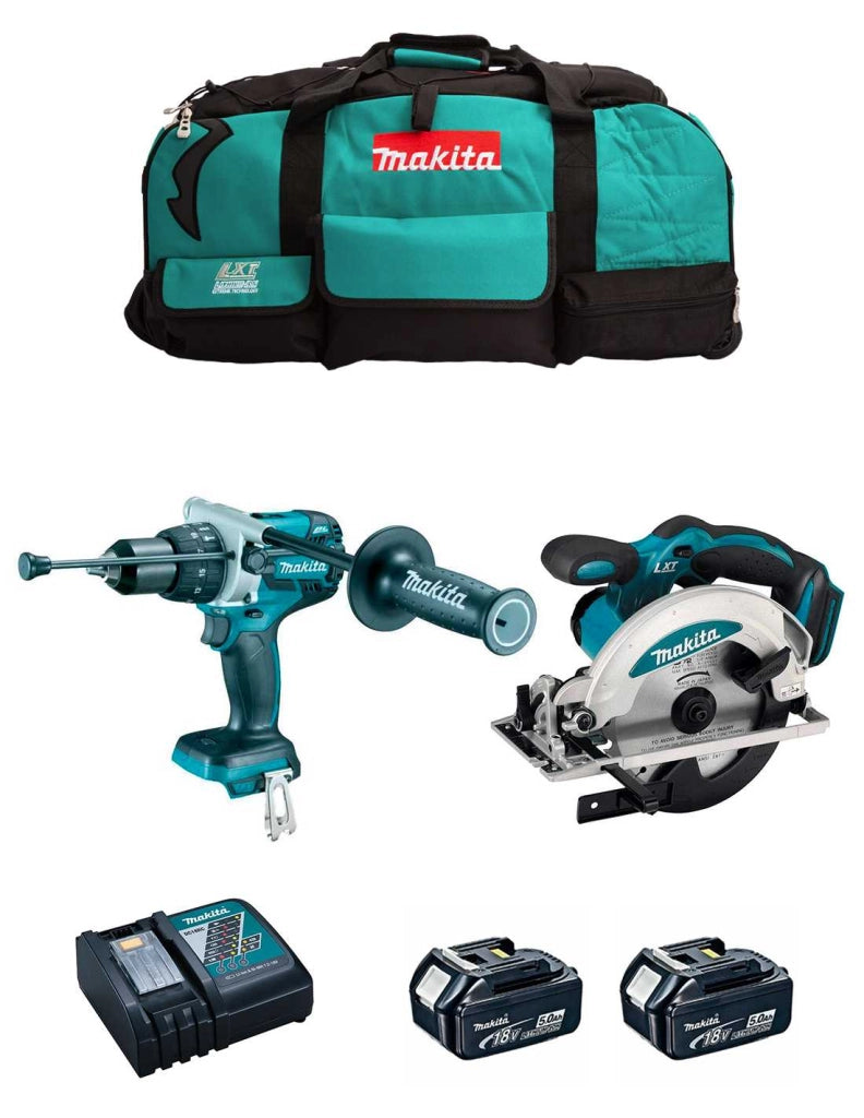 MAKITA Kit MK208 (DHP481 + DSS610 + 2 x 5,0 Ah + DC18RC + LXT600)